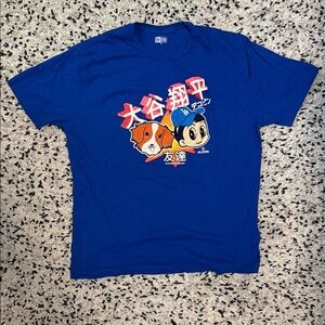 Blue Graphic T-Shirt Los Angeles Dodger - Shohei and Decoy